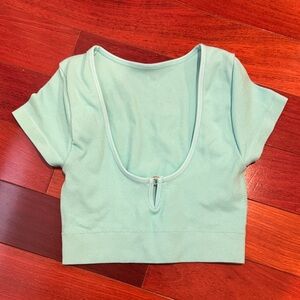 Aerie Light Blue Crop Top